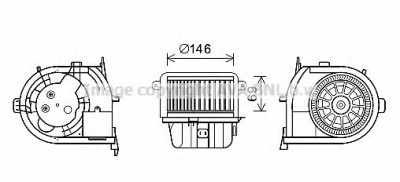 AVA QUALITY COOLING rt8591 -  Электродвигатель, вентиляция салона